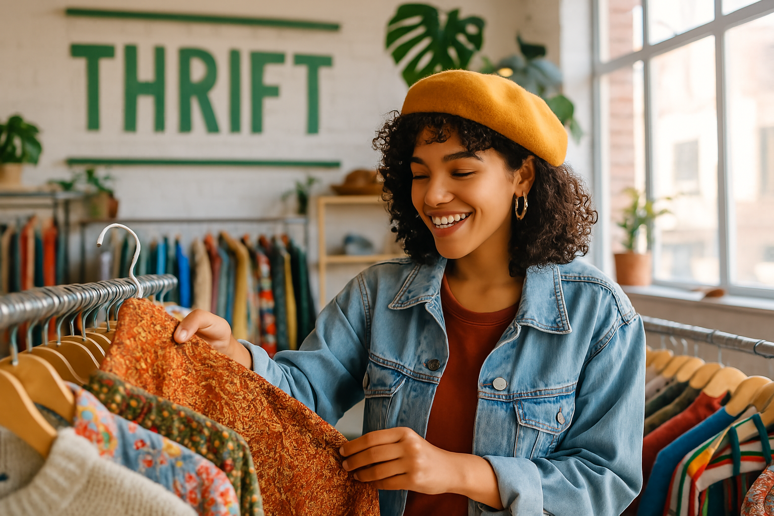 Thrifting for sustainable fashion